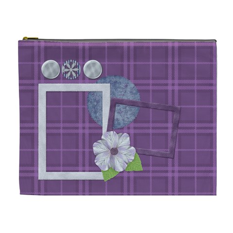 Lavender Rain Cosmetic Bag Xl 104 By Lisa Minor Front