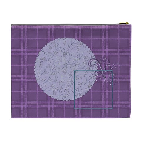 Lavender Rain Cosmetic Bag Xl 104 By Lisa Minor Back