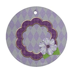 Lavender Rain Ornament 102 - Ornament (Round)