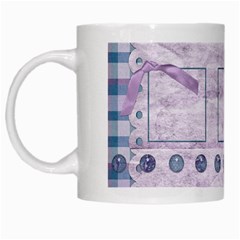 Lavender Rain Mug 101 - White Mug