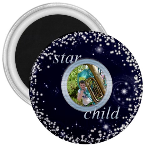 Star Child 3 Inch Fridge Magnet By Catvinnat Front