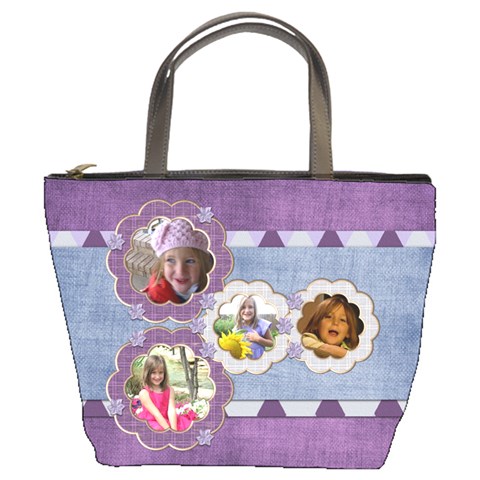 Lavender Rain Bucket Bag 101 By Lisa Minor Front