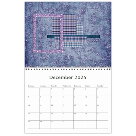 Lavender Rain Calendar By Lisa Minor Dec 2025