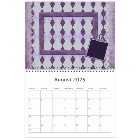 Lavender Rain Calendar By Lisa Minor Aug 2025