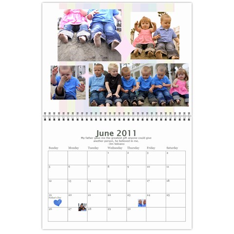Bell Family Calendar 2011 By Emily Jun 2011