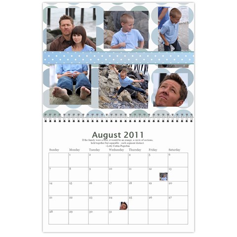 Bell Family Calendar 2011 By Emily Aug 2011