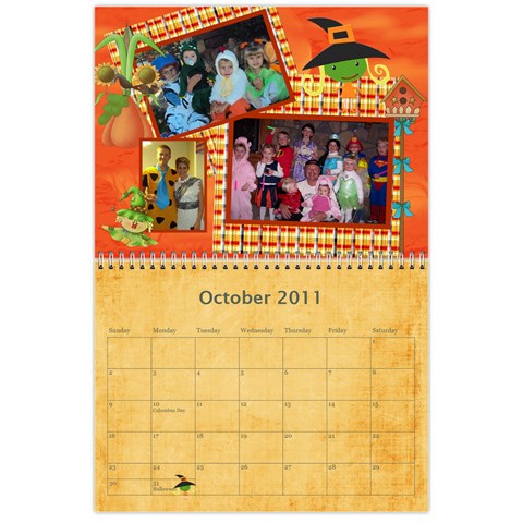 Family Calendar For Grandfather By Angela Oct 2011