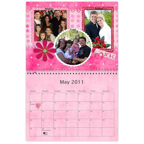 Family Calendar For Grandfather By Angela May 2011