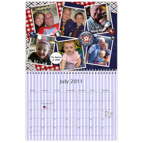 Family Calendar For Grandfather By Angela Jul 2011