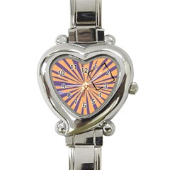 Orange purple watch - Heart Italian Charm Watch