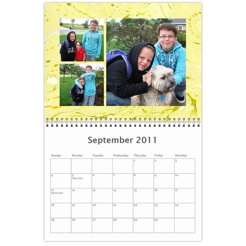 Chad s Calendar By Jenny Sep 2011