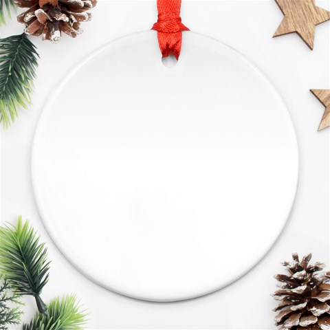 Merry And Bright Round Ornament 101 By Lisa Minor Back