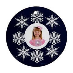 SNOWFLAKE ROUND ORNAMENT - Ornament (Round)