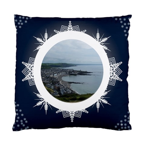 Midnight Snowstorm Cushion By Catvinnat Front