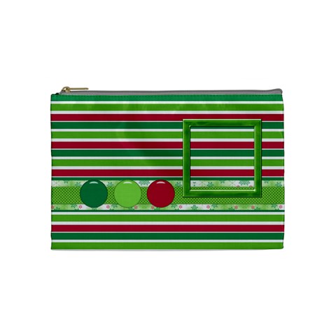 Merry And Bright Medium Cosmetic Bag By Lisa Minor Front