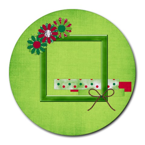 Merry And Bright Round Mousepad By Lisa Minor Front