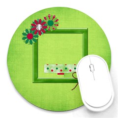 Merry and Bright Round Mousepad