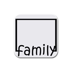 Family framed coasters - Rubber Square Coaster (4 pack)