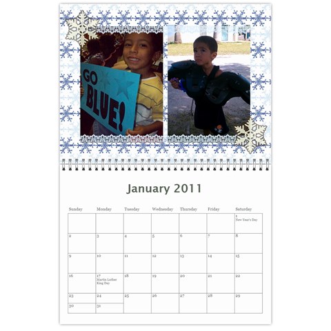 Sarah Calendar By Karen Aiello Jan 2011