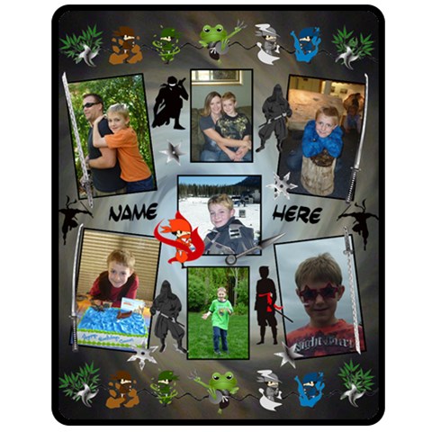 Ninja Medium Blanket By Lmw 60 x50  Blanket Front