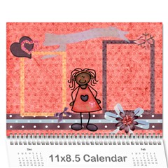 Pretty Girl 2011 Calendar - Wall Calendar 11  x 8.5  (12-Months)