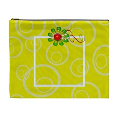 Yellow Swirls Custom Cosmetic Bag XL - Cosmetic Bag (XL)