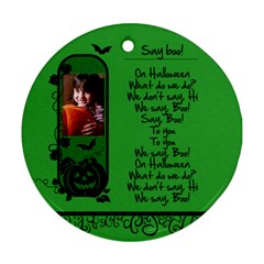 Say boo! - ORNAMENT - Round Ornament (Two Sides)