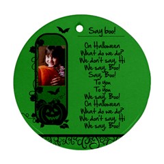 Say boo! - ORNAMENT - Round Ornament (Two Sides)