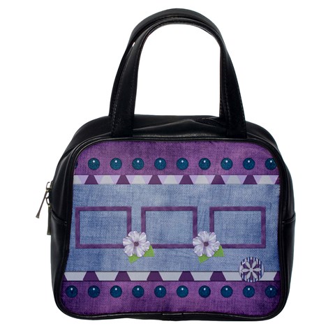 Lavender Rain Classic 1 Side Handbag 1 By Lisa Minor Front