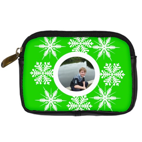Key Lime Funky Snowflake Camera Case By Catvinnat Front