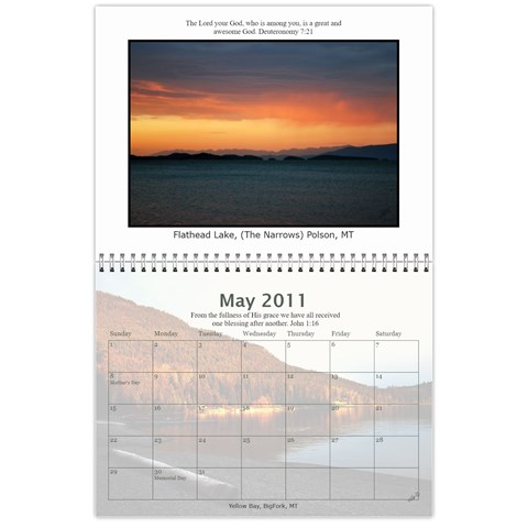 Nw Montana 2011 Calendar (gallery Praise Version) By Wendi Giles May 2011