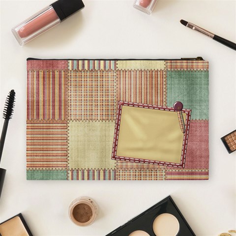 Quilted Large Cosmetic Bag By Lisa Minor Back