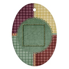 Quilted Oval 1 sided Ornament - Ornament (Oval)