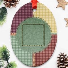 Quilted Oval 1 sided Ornament - Ornament (Oval)