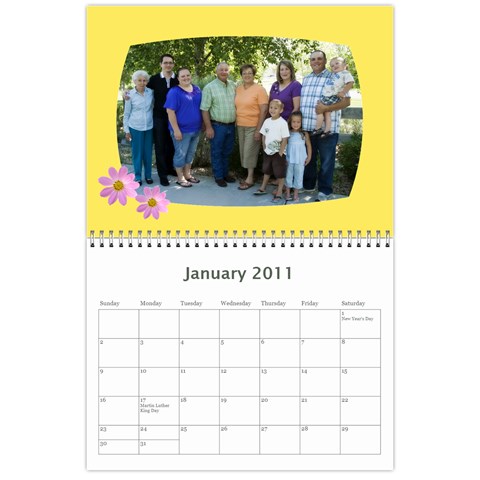 2011 Calendar By Teona A Jensen Jan 2011