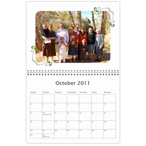 2011 Calendar By Teona A Jensen Oct 2011