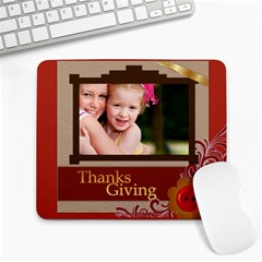 thanks giving - Large Mousepad