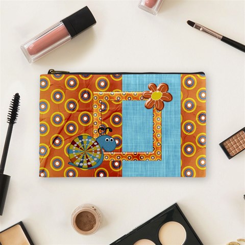 Silly Summer Fun Medium Cosmetic Bag By Lisa Minor Front