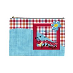 Silly Summer Fun Large Cosmetic Bag 2 By Lisa Minor Front