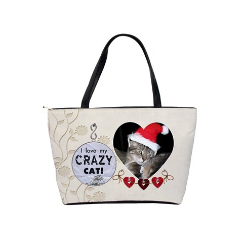 Crazy Cat Classic Shoulder Handbag By Lil Back