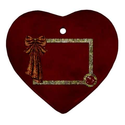 Arabian Spice Heart Ornament 1 Side 1 By Lisa Minor Front
