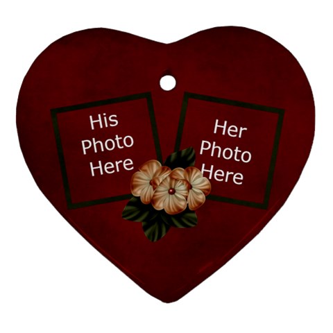 Arabian Spice Heart Ornamet 2 Sides 1 By Lisa Minor Front