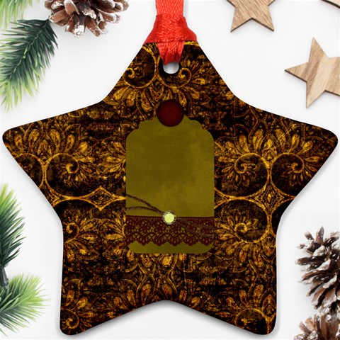 Arabian Spice Star 2 Sided Ornament 1 By Lisa Minor Back