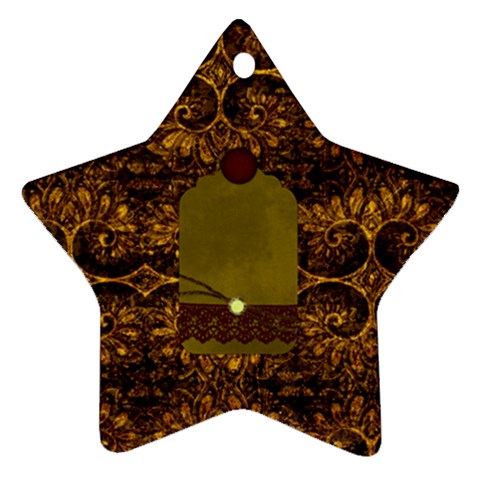 Arabian Spice Star 2 Sided Ornament 1 By Lisa Minor Back
