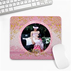 pink wedding mouse pad - Large Mousepad