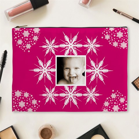 Snow Baby Single Frame Crystal Cosmetic Bag By Catvinnat Front