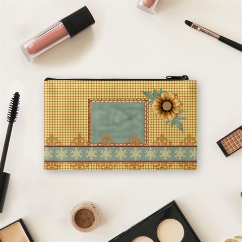 Quilted Small Cosmetic Bag By Lisa Minor Back