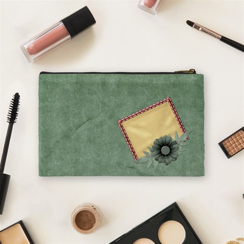 Quilted Medium Cosmetic Bag 1 By Lisa Minor Back