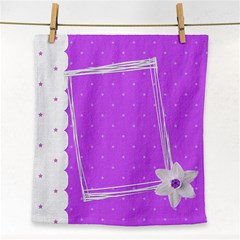 Purple Flower - Towel Face