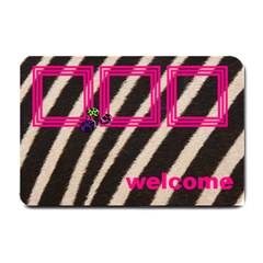 Pink And Zebra - Door Mat